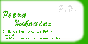 petra wukovics business card